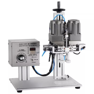 เครื่องปิดฝาเกลียวกึ่งอัตโนมัติ 220V แบบตั้งโต๊ะสำหรับขวด