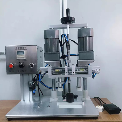 เครื่องปิดฝาเกลียวกึ่งอัตโนมัติ 220V แบบตั้งโต๊ะสำหรับขวด