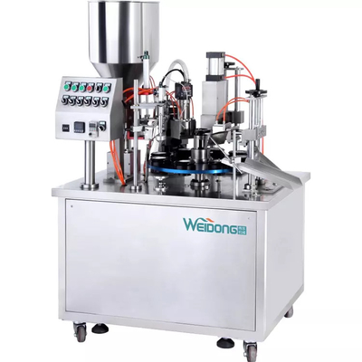 Leakproof Balm Cosmetic Liquid Filling Machine 0.6-0.8Mpa ใช้งานได้จริง