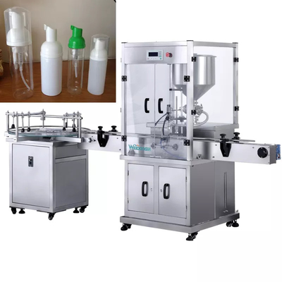 เครื่องบรรจุเครื่องสำอางอัตโนมัติ 2 หัวสำหรับของเหลวป้องกันการรั่วซึม