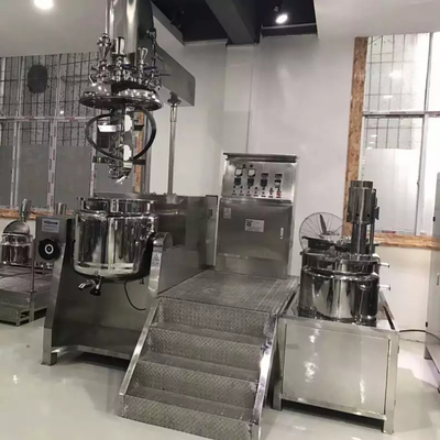 เครื่องผสมอิมัลซิไฟเออร์โฮโมจีไนเซอร์สุญญากาศ 7.5KW ที่เสถียรสำหรับเครื่องสำอาง