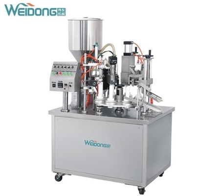 เครื่องบรรจุและปิดผนึกท่อที่มีความเสถียร 1.5KW กันสนิมกึ่งอัตโนมัติ