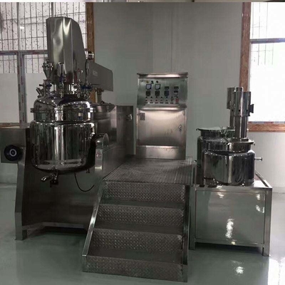 SUS304 316 เครื่องผสมอิมัลซิไฟเออร์ให้เป็นเนื้อเดียวกันแบบสุญญากาศสำหรับวางเครื่องสำอาง
