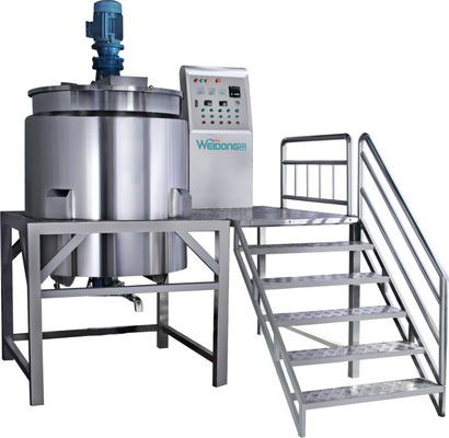 60 r/m 2000L Single Layer Mixing Tank สำหรับผลิตภัณฑ์ที่เป็นของเหลว
