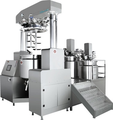 เครื่องผสมอิมัลซิไฟเออร์เครื่องสำอางสแตนเลสพร้อมการควบคุม PLC พลังงาน 2.2-30KW