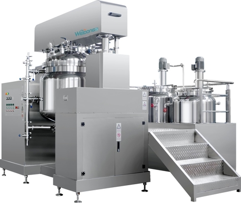 เครื่องผสมอิมัลซิไฟเออร์เครื่องสำอาง 50L-2000L พร้อมระบบทำความร้อนระบบสุญญากาศ