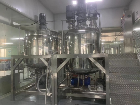 50-5000L เครื่องผสมเอมูลซีเฟอร์เครื่องสําอาง เครื่องแปรรูปสารเคมี 1 ปี การรับประกัน
