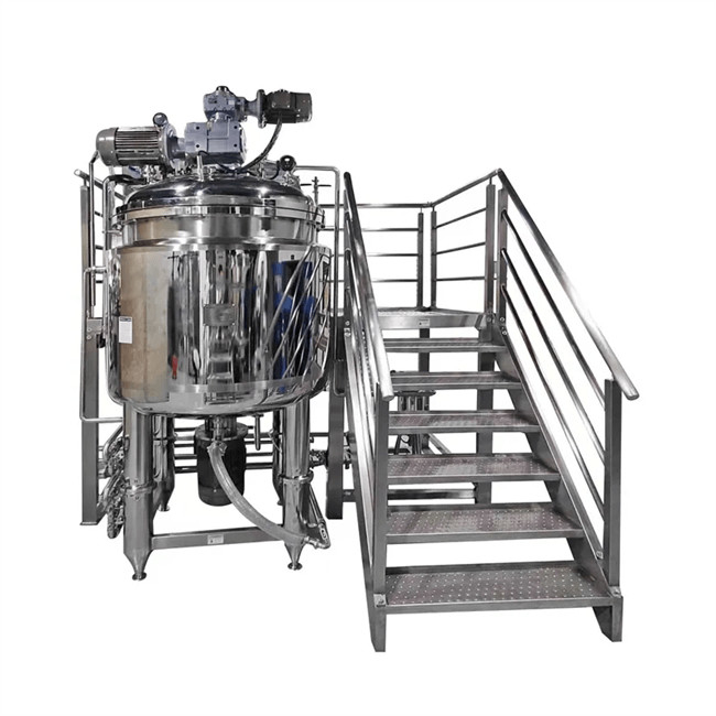 เครื่องผสมเครื่องทำสุญญากาศ Emulsifying Homogenizer Tank SUS304/316 เครื่องจักรผสมและผสมอิมัลชันขนาดใหญ่